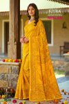 Neelam By Kiyra Dull Moss Foil With Seroski Border Saree